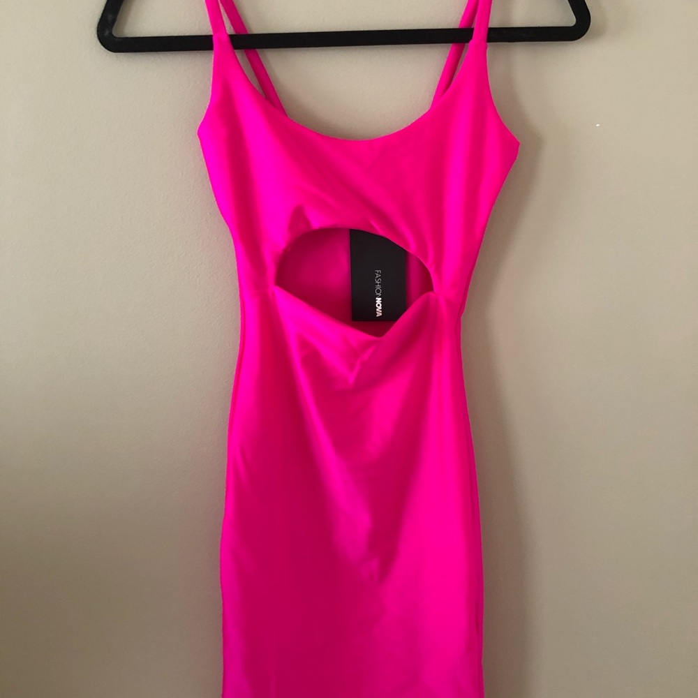 Pink mini dress